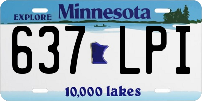 MN license plate 637LPI