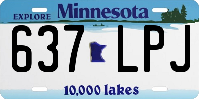 MN license plate 637LPJ