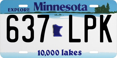 MN license plate 637LPK
