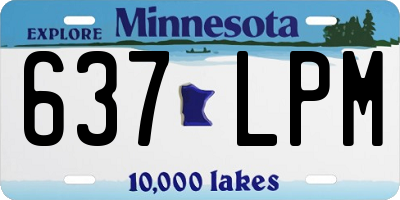 MN license plate 637LPM
