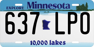 MN license plate 637LPO