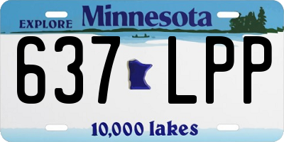 MN license plate 637LPP