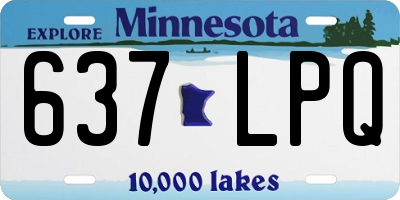 MN license plate 637LPQ