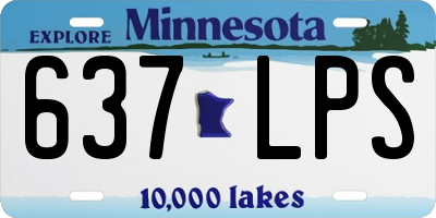 MN license plate 637LPS