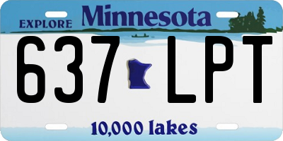 MN license plate 637LPT