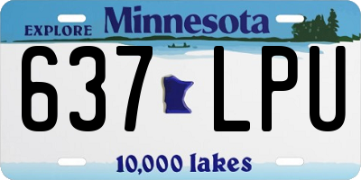 MN license plate 637LPU