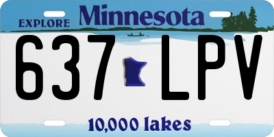 MN license plate 637LPV