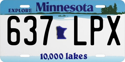 MN license plate 637LPX