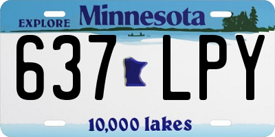MN license plate 637LPY