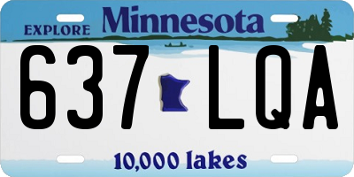 MN license plate 637LQA
