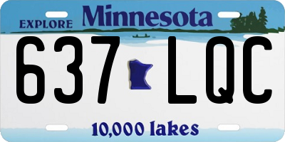 MN license plate 637LQC