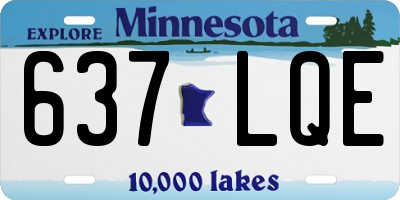 MN license plate 637LQE