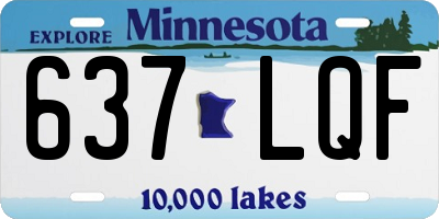 MN license plate 637LQF