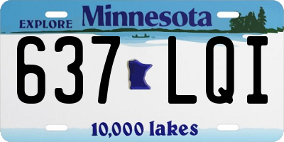 MN license plate 637LQI