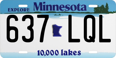 MN license plate 637LQL