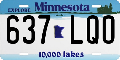 MN license plate 637LQO