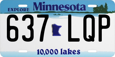 MN license plate 637LQP