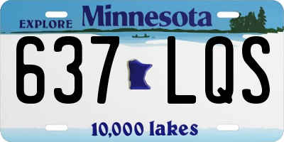 MN license plate 637LQS