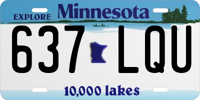 MN license plate 637LQU