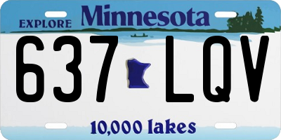 MN license plate 637LQV