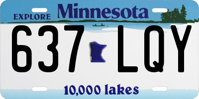 MN license plate 637LQY