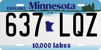 MN license plate 637LQZ