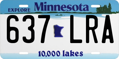 MN license plate 637LRA