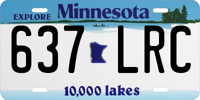 MN license plate 637LRC