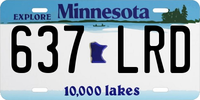 MN license plate 637LRD