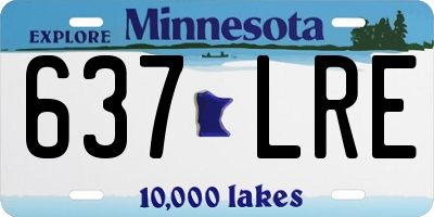 MN license plate 637LRE