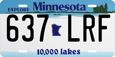 MN license plate 637LRF
