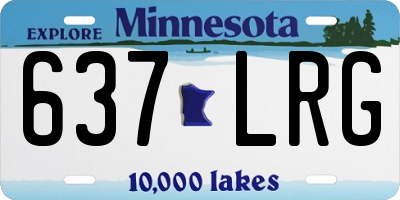 MN license plate 637LRG