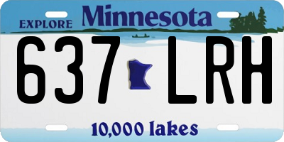 MN license plate 637LRH
