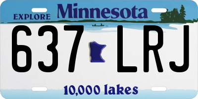 MN license plate 637LRJ