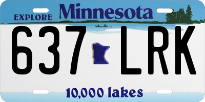 MN license plate 637LRK