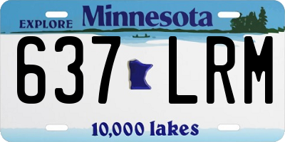 MN license plate 637LRM