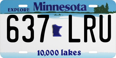 MN license plate 637LRU