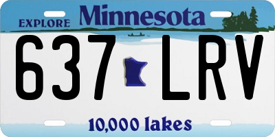 MN license plate 637LRV