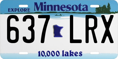 MN license plate 637LRX