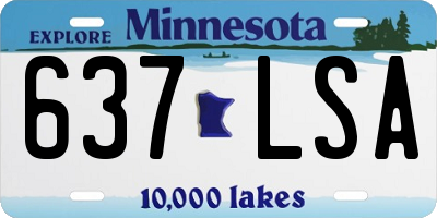 MN license plate 637LSA