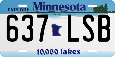 MN license plate 637LSB