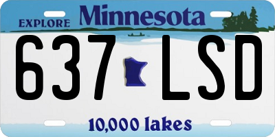 MN license plate 637LSD