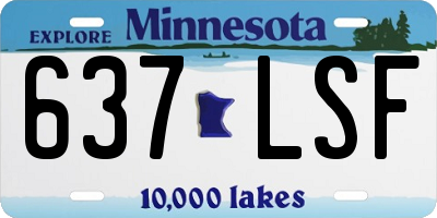 MN license plate 637LSF