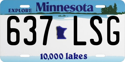 MN license plate 637LSG