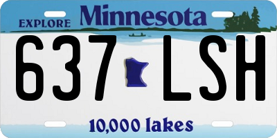 MN license plate 637LSH