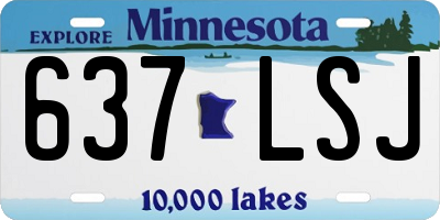 MN license plate 637LSJ