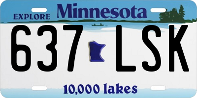 MN license plate 637LSK