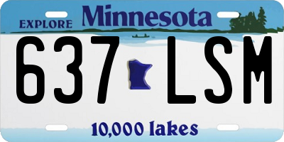 MN license plate 637LSM