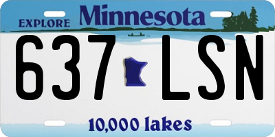 MN license plate 637LSN