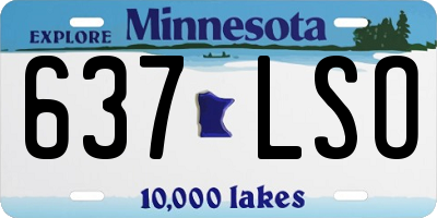 MN license plate 637LSO